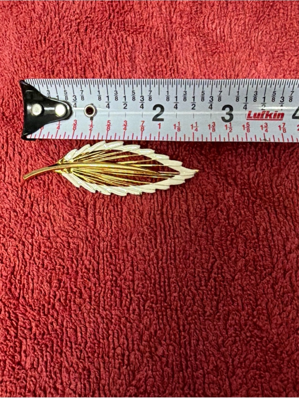 Monet Gold and Cream Leaf Brooch
